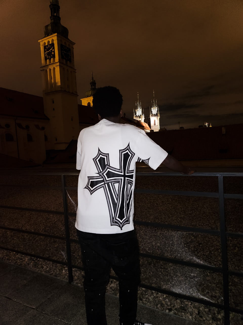 3 CROSSES WHITE T-SHIRT